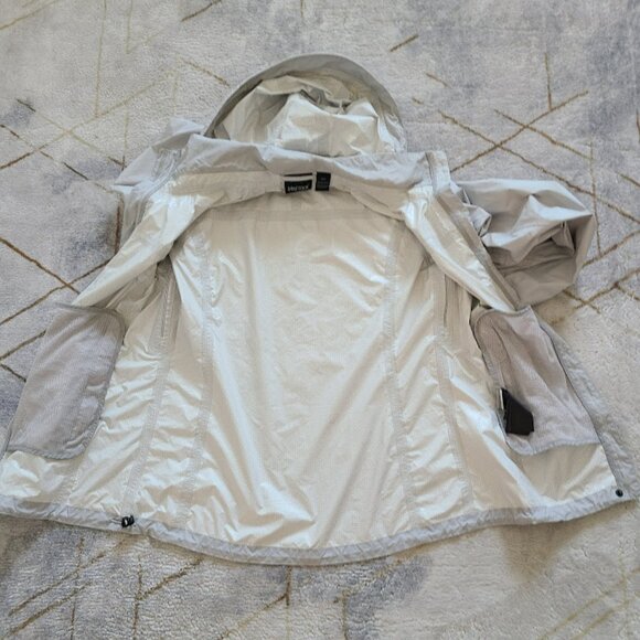 Marmot PreCip Eco Women’s M Light Grey Waterproof Rain Jacket Shell - Picture 5 of 8